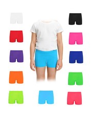 Girls Hotpants Shorts Childrens Dance Party School Gym Kids Summer Holiday 5 -13