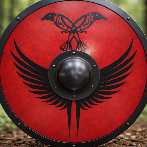 Medieval wooden viking shield - viking,