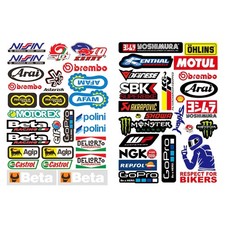 49x Stickers 2 A4 Sheets -