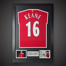 Roy Keane Signed Manchester United Football Shirt In A Picture Frame £349