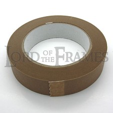 25mm x 50m Brown Paper Self Adhesive Backing Tape Picture Frame Framing FREE p+p