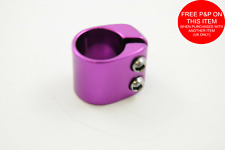 OLD SCHOOL BMX 28.6 ALLOY TWO BOLT SEAT POST CLAMP PURPLE BMX OR ATB BIKE