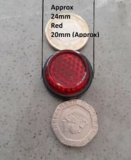 Small Motorcycle Red Rear Reflector - MOT Legal - Tail Tidy -  ROUND - NOV!