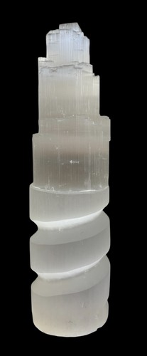 Natural selenite mountain - natural, lamp