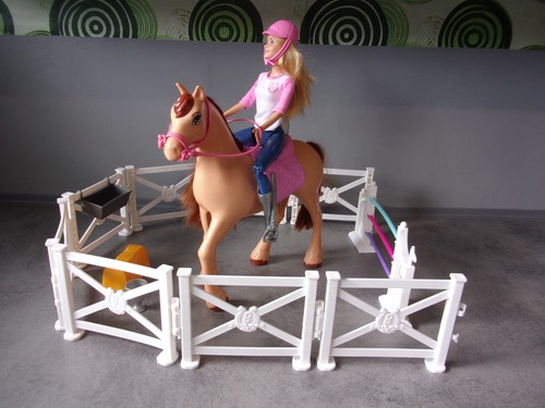 Barbie doll riding - barbie, in