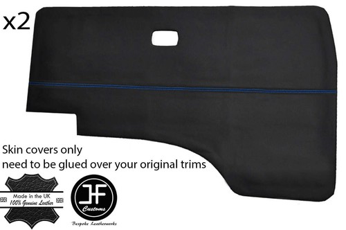 Blue stitch door card - 2x, vinyl