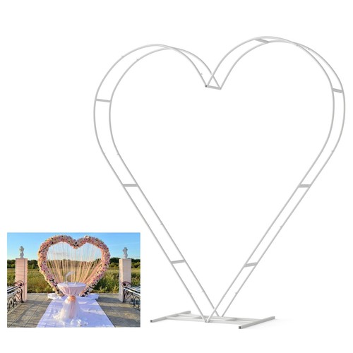 White heart shaped wedding - heart-shaped,