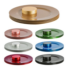 12 Piece Metallic Charger Plates Set Wedding Party Dining Table Setting