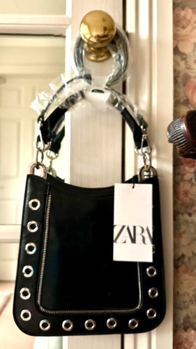 Zara black vegan leather - zara,