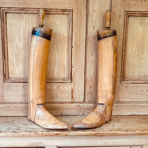 Antique wooden boot trees - antique,