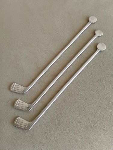 Vintage white metal golf club - metal,