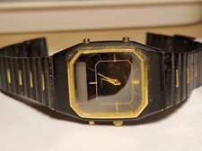 super Rare Vintage Roamer Digital and Analogue Watch black comes as project