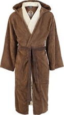 Star Wars 3845_SML Mens Jedi Bathrobe Brown/Beige Embroided Detailed... 