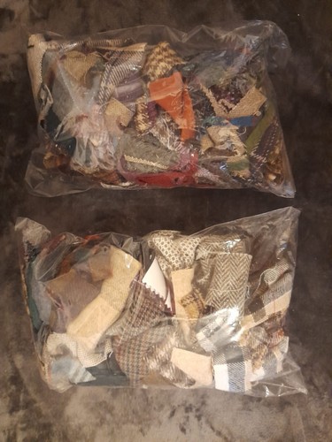 100 wool tweed scrap bags - wool,