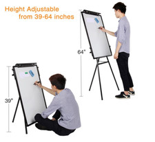 Professional Adjustable 24 x 36 Tripod Whiteboard Magnetic Standing Office Home 