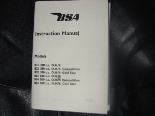 Bsa owners instruction manual - owners,