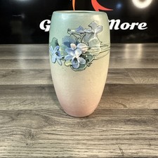 Weller Pottery Hudson Vase Water Lily Floral Design Signed (Mae) Timberlake