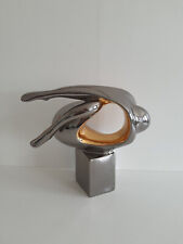 Galos 7931 Porcelain Figurine Platinum Gold Glaze Woman Sculpture on Base RARE!!!