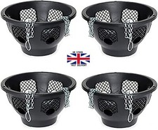 4 Pack-12" BLACK BASKETS