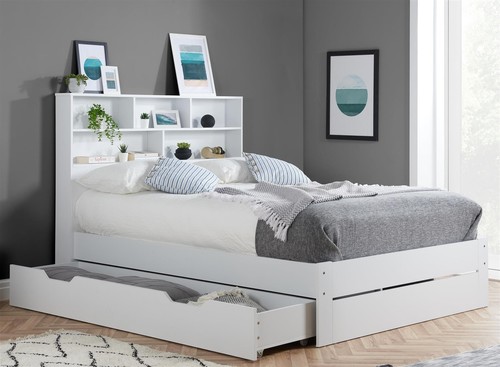 White wood shelf - shelf, drawer