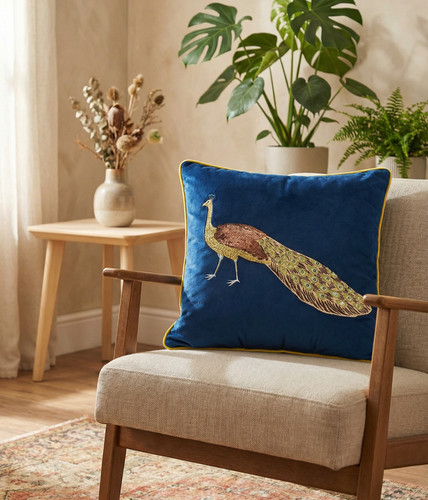 Luxurious embroidered peacock - luxurious,