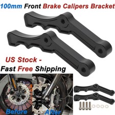 2PCS 100mm Radial Front Brake Calipers Bracket Adaptor Mount For Harley Touring