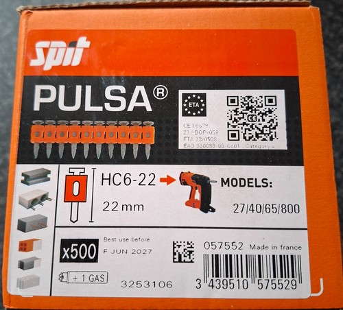 Spit pulsa nails 22mm - with, gas