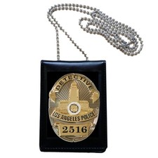 Prop Role Play Halloween COS Detective Badge Agent Guard Holder Wallet Badge