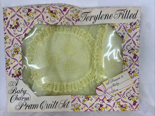 Vintage baby charm lemon pram - baby,