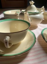 Rare Art Deco bone china Royal Venton Ware John Steventon & Sons 29-piece teaset