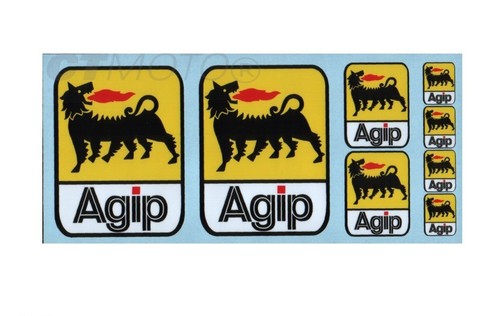 Agip decals stickers set - agip,