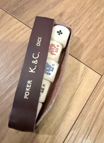Vintage poker dice - dice,