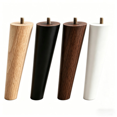 4pc wooden angled - 4pc, round