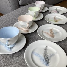 Royal Standard Bone China Harlequin Tea Set Trio x4