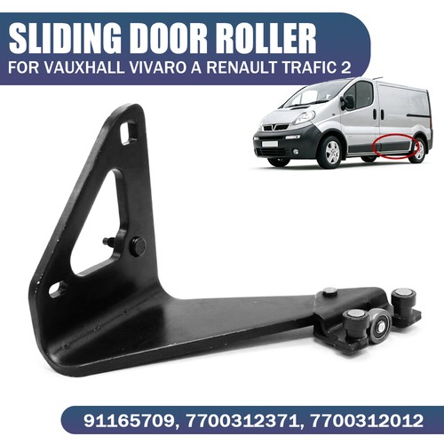 Sliding door roller guide - door, w/