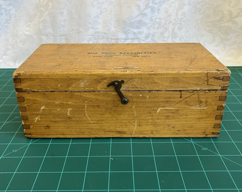 Vintage wood tool box - tool,