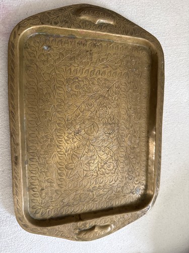 Old vintage rectangular - old, brass