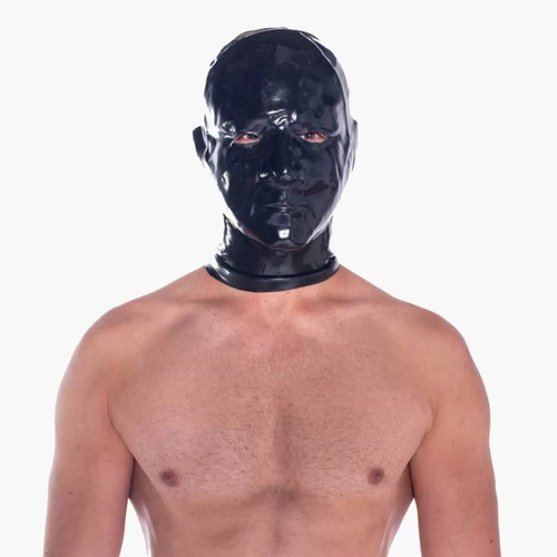 Latex bdsm hood eye - eye, openings