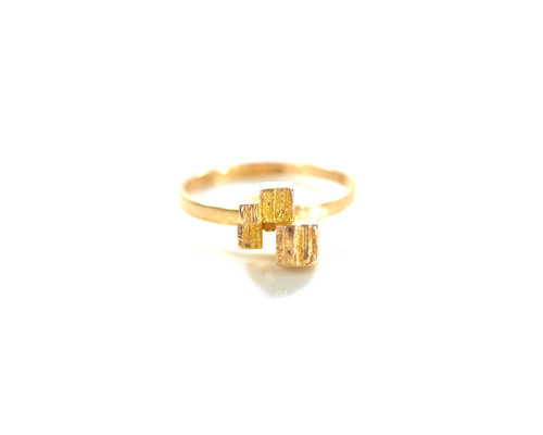 Gold ladies ring block - ladies', "block"