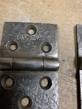 Original Georgian Antique Hinges Blacksmith Reclaimed Old Metal Door Shutter 85m