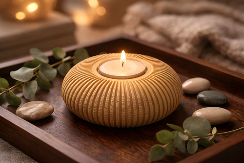Minimalist tea light - tea, candle