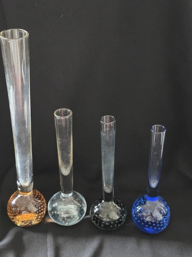 Four vintage single stem bud - vintage,