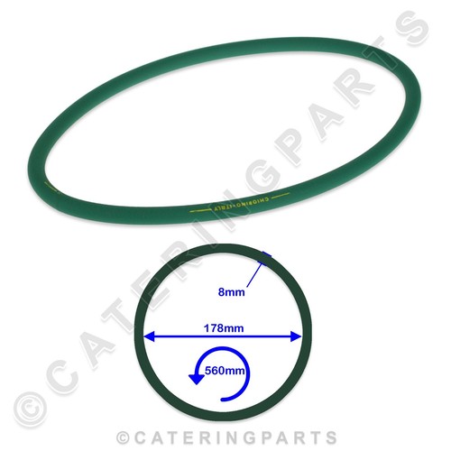 560mm long green rubber - rubber, drive