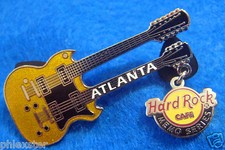 ATLANTA MEMORABILIA TWIN NECK GUITAR SERIES *SANTANA* Hard Rock Cafe PIN LE