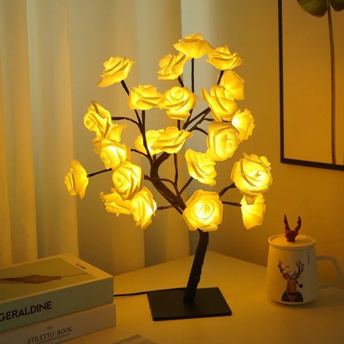 Led rose tree lamp usb - rose,