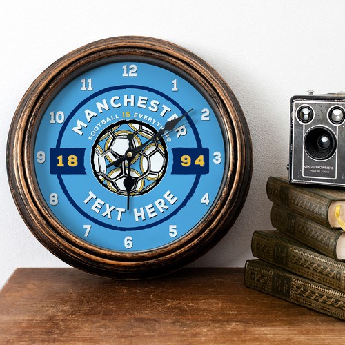 Personalised manchester clock - personalised,