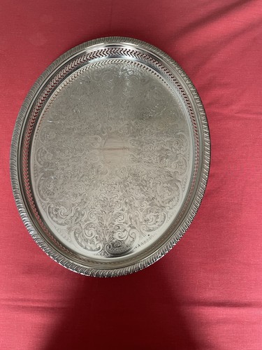 Silver plated oval gallered - silver,