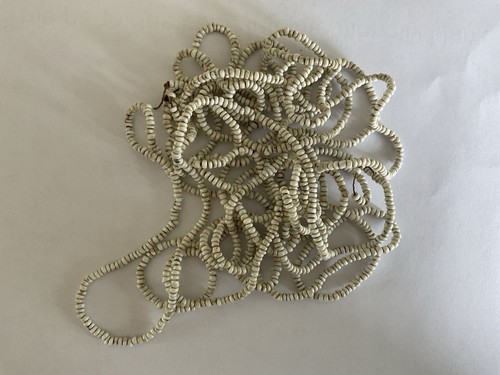Old time white beads - time,
