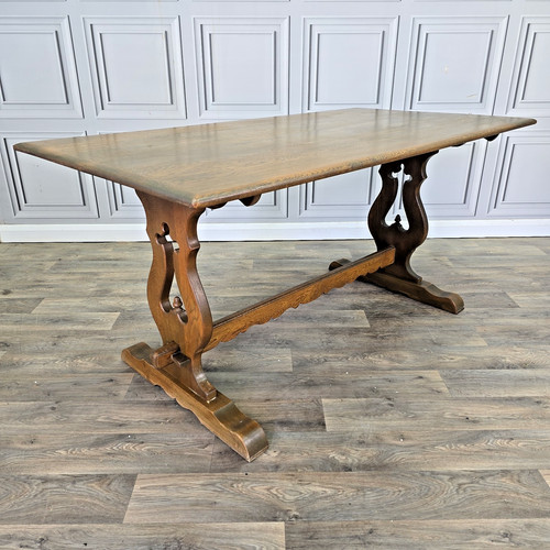 Vintage refectory dining table - vintage,