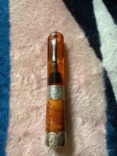 Antique 1888 Magnificent Cigar Cheroot Cigarillo Cigarette  Solid Silver Holder